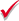 Red tick mark